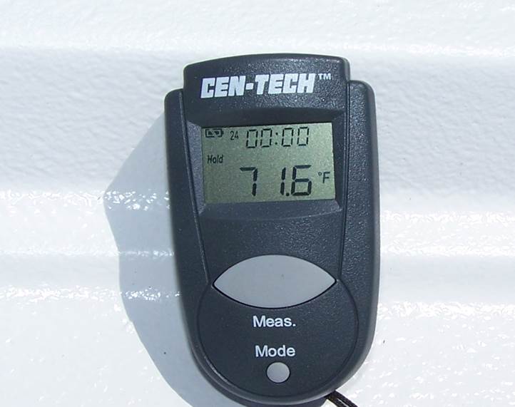 surecoat over metal roof temperature
